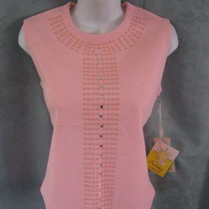 60's Cintura Pink Knit Top Size 13/14 NWT